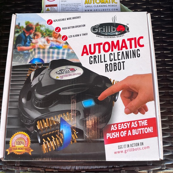 Open Box Grillbot Automatic Grill Cleaning Robot with 3 Replacement Brushes - Picture 1 of 9